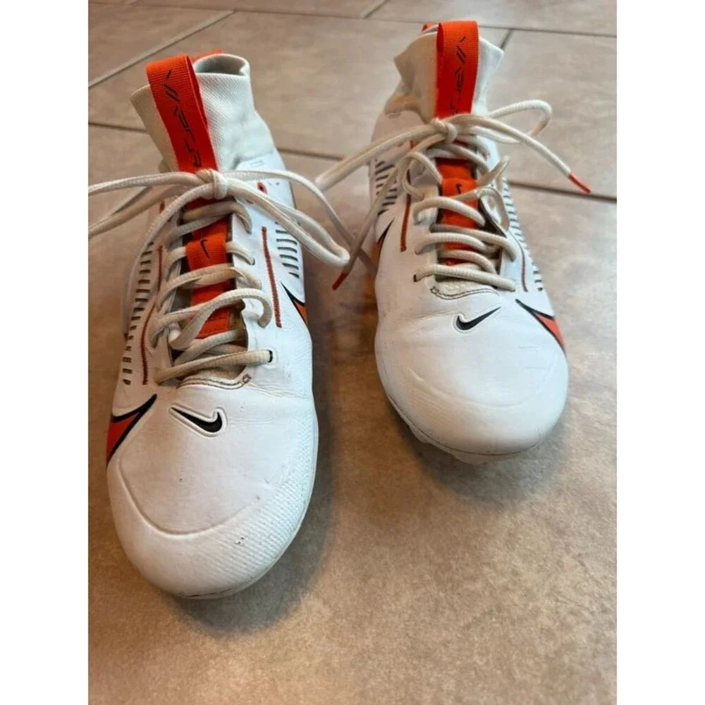 Nike Vapor Edge Pro 360 2 TB Football Cleats Mens Size 8.5 White Orange FQ4044